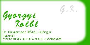 gyorgyi kolbl business card